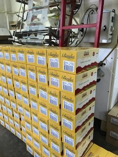 Palet con Cajas de galletas Bondia