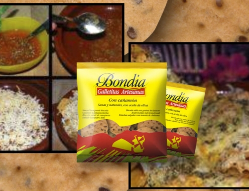 Receta: Galletas de Cañamones con queso y tomate